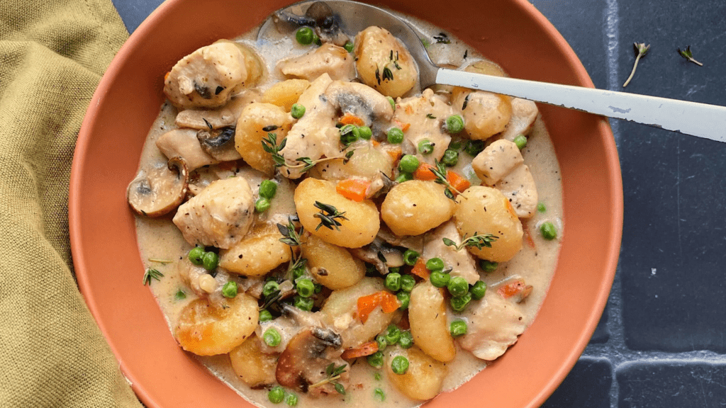 Gnocchis au poulet style vol-au-vent